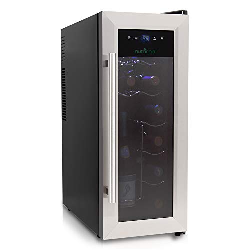 NutriChef 12 Bottle Thermoelectric Wine Cooler / Chiller |...