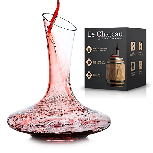 Le Chateau Red Wine Decanter Aerator - Crystal Glass Wine...