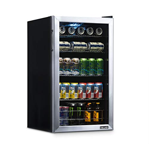 NewAir Beverage Refrigerator And Cooler, Free Standing Glass...