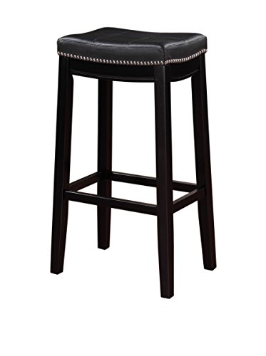 Linon Claridge Bar, Black Stool, 32' X 18.75' X 13'