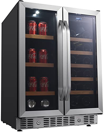 EdgeStar CWB1760FD 24 Inch Built-in Wine and Beverage Cooler...