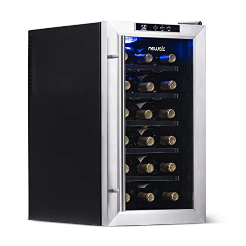 NewAir Wine Cooler and Refrigerator, 18 Bottle Freestanding...