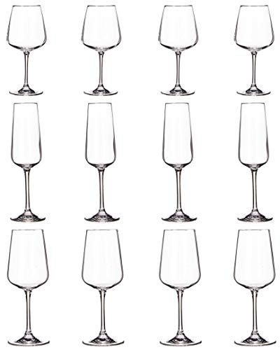 Villeroy & Boch Ovid Wine Glass Set of 12 - 4 Red, 4 White,...