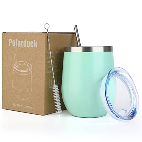 Polarduck Wine Tumbler Cup Coffee Mug: 12oz Travel Insulated...