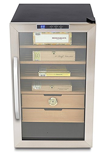 Whynter CHC-251S Stainless Steel 400-Cigar Cooler, 2.5 Cubic...