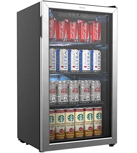 hOmeLabs Beverage Refrigerator and Cooler - 120 Can Mini...