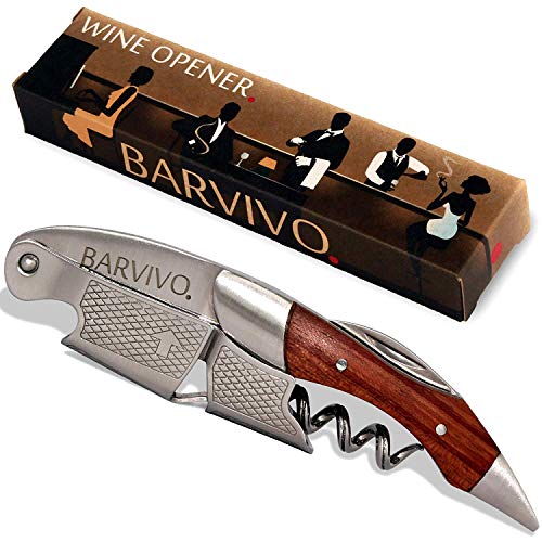 Barvivo Natural Rosewood Wine Opener with Foil Cutter & Cap...