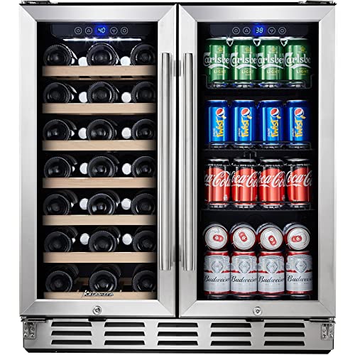 Kalamera Wine Fridge, 30 inch Built in Wine and Beverage...