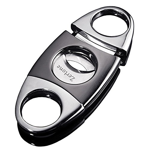 Cigar Cutter Guillotine Stainless Steel Double Blade, 23mm...