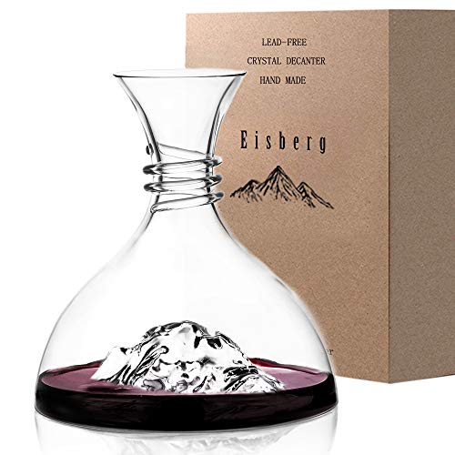 Iceberg Wine Decanter Aerator-100% Hand Blown Lead-Free...